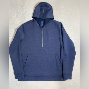 Peter Millar Heathered Blue Quarter Zip